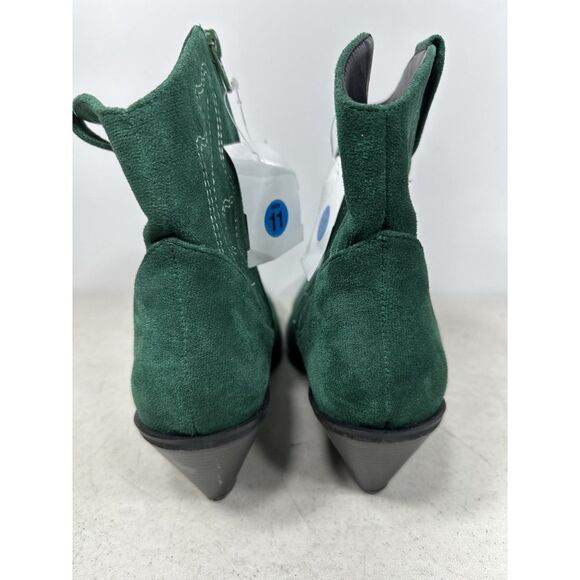 Women’s So Me Faux Suede Boot Green Size 11 New - Picture 4 of 6